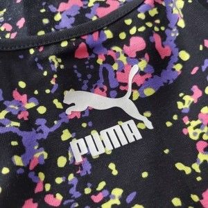PUMA Women's Retro Bodysuit Multi Color Paint New